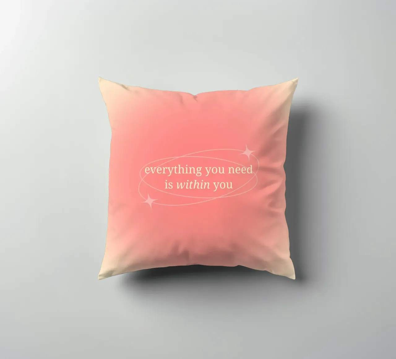 Everything You Need Is Within You - Aura Print decorative cushion by homdeco