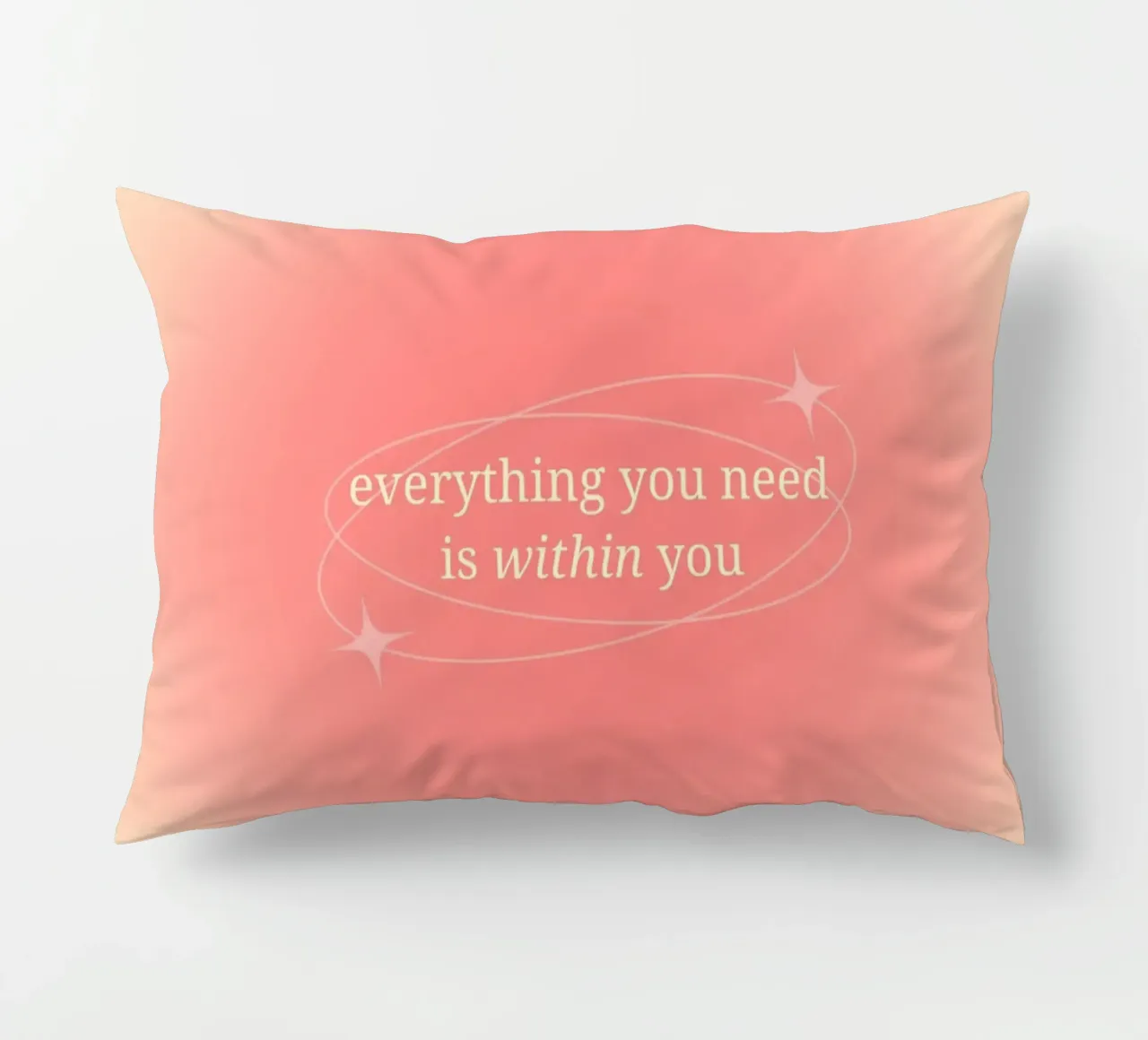 Everything You Need Is Within You - Aura Print decorative cushion by homdeco