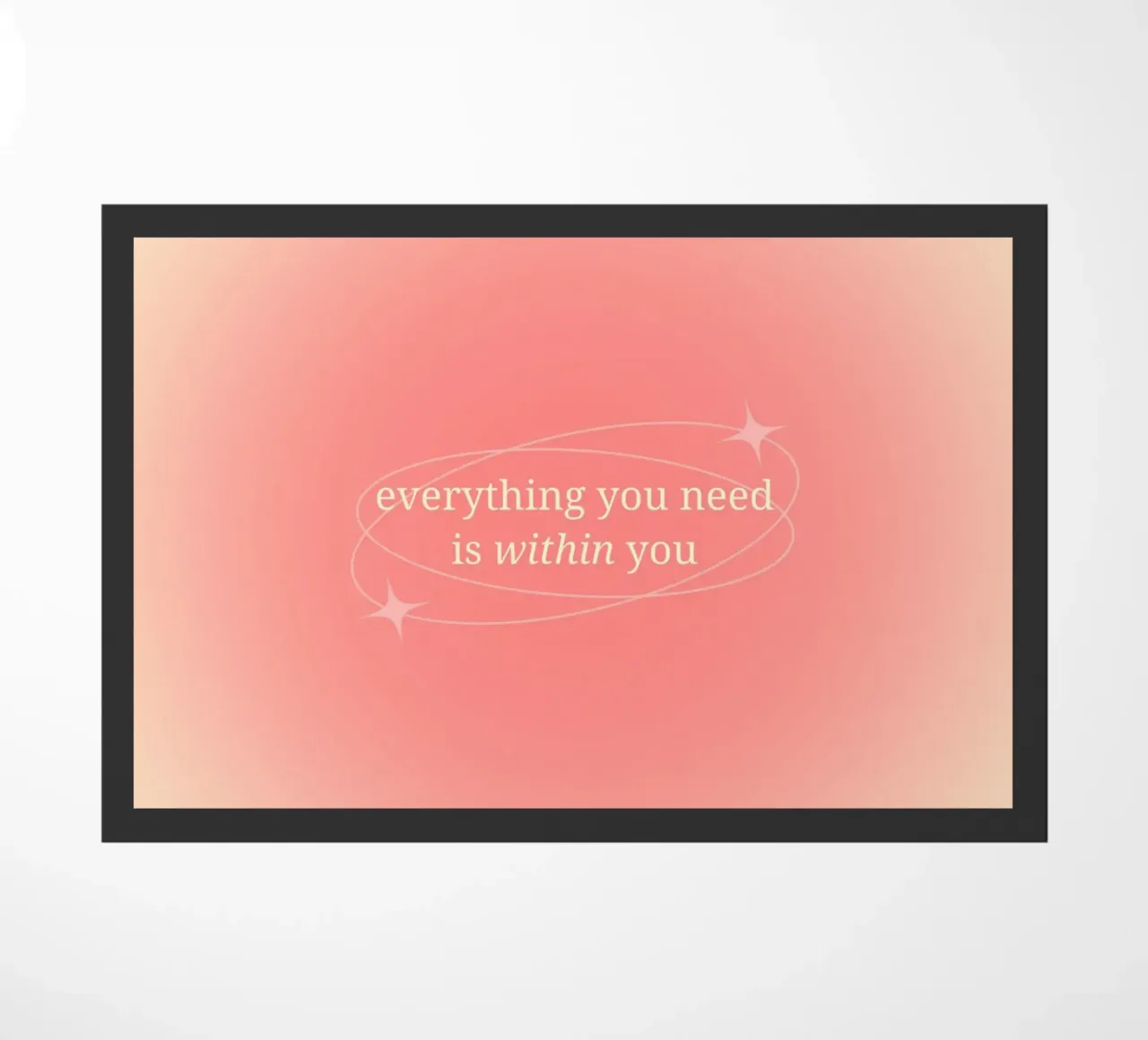 Everything You Need Is Within You - Aura Print doormat by homdeco