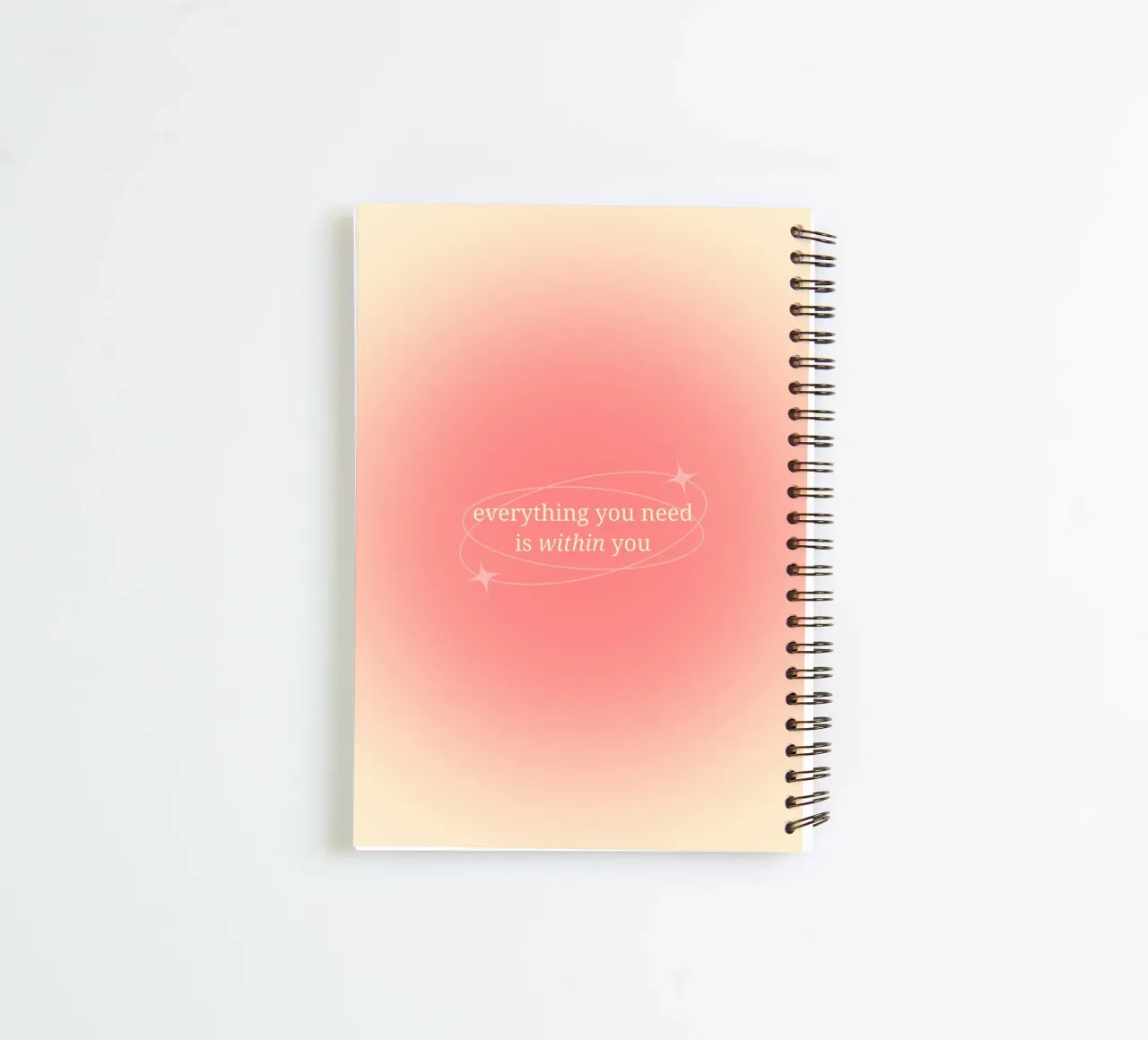 Everything You Need Is Within You - Aura Print spiral notebook by homdeco