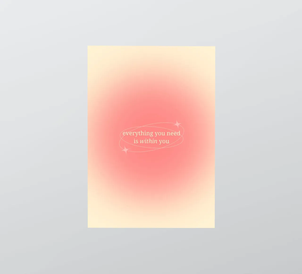 Everything You Need Is Within You - Aura Print sticker by homdeco