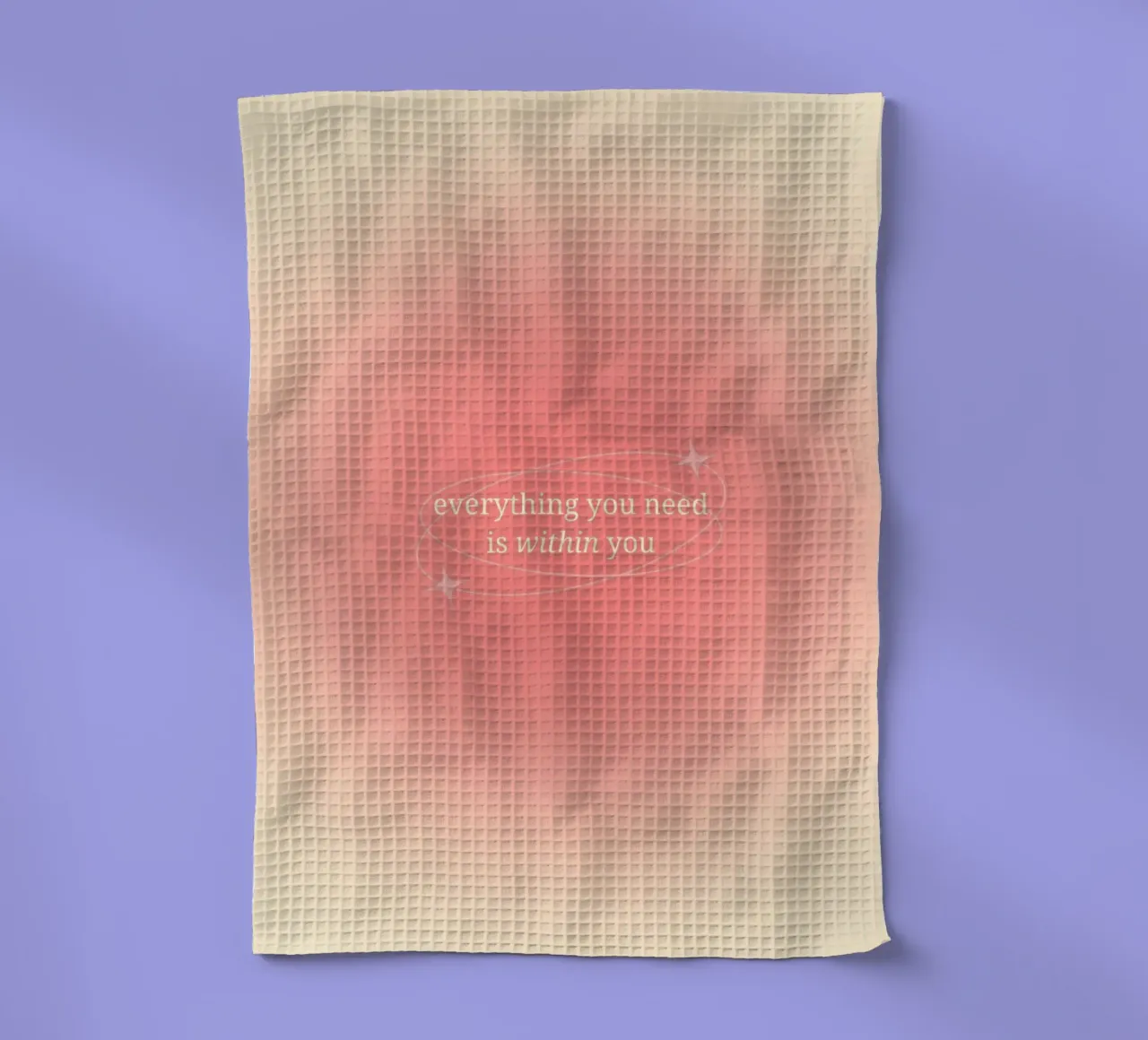 Everything You Need Is Within You - Aura Print tea towel by homdeco