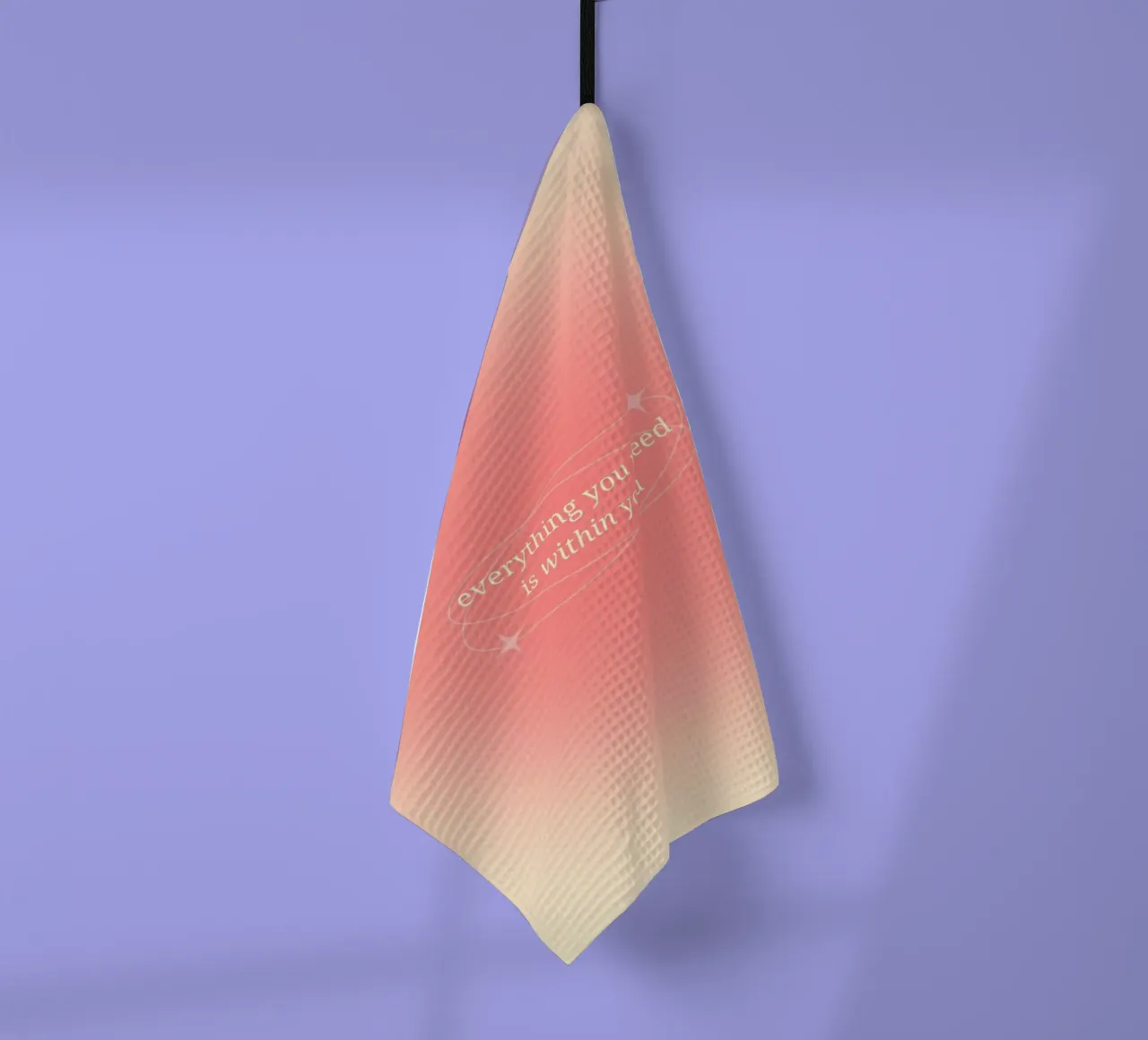 Everything You Need Is Within You - Aura Print tea towel by homdeco