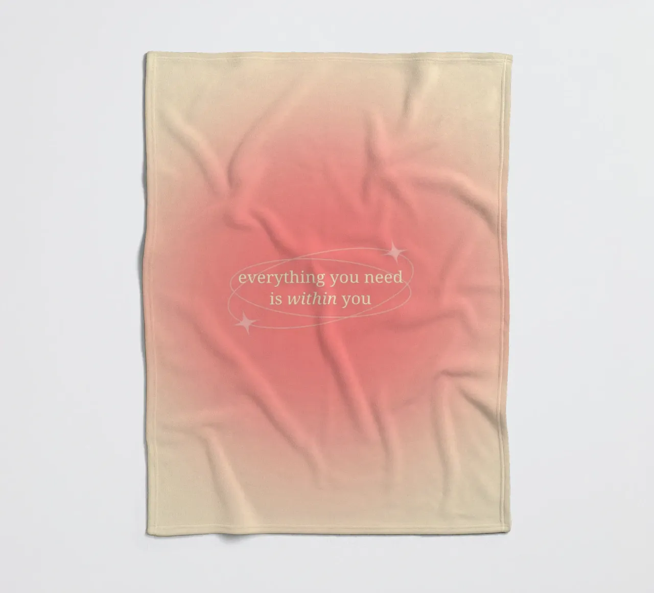 Everything You Need Is Within You - Aura Print fleece blanket by homdeco