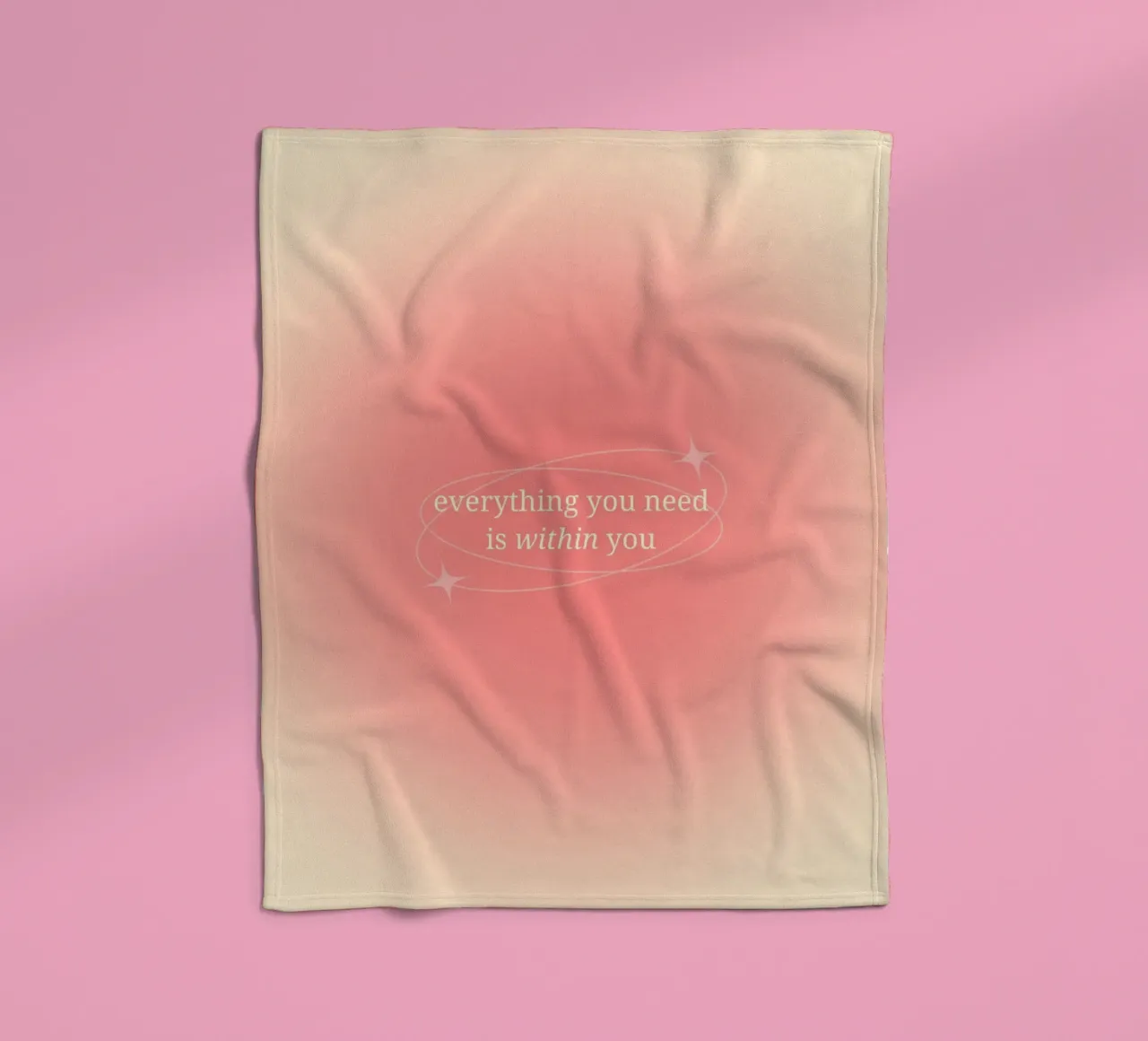 Everything You Need Is Within You - Aura Print fleece blanket by homdeco