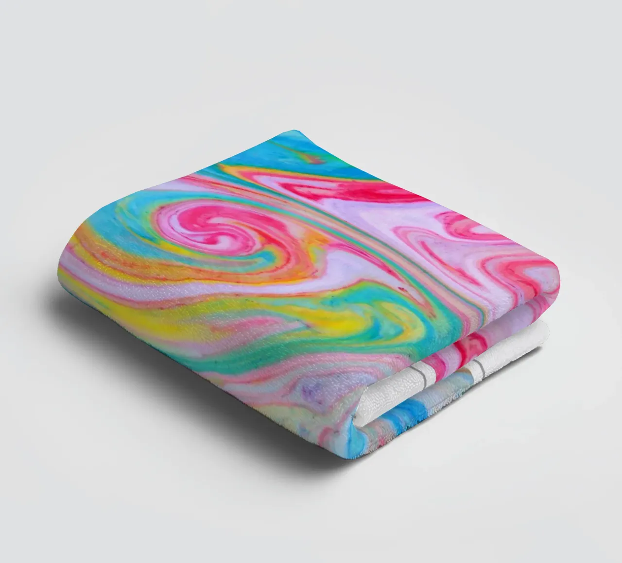 Retro Gallery 2023 - High Vibrations Swirl Art Print towel by homdeco