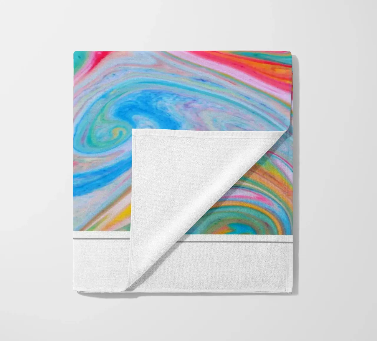 Retro Gallery 2023 - High Vibrations Swirl Art Print beach towel by homdeco