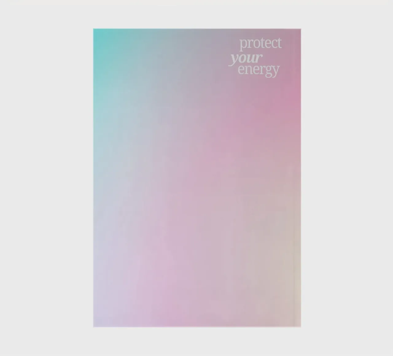 Protect Your Energy Pastel Aura Gradient Print notebook by homdeco