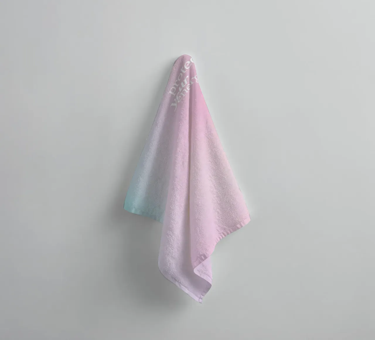 Protect Your Energy Pastel Aura Gradient Print towel by homdeco