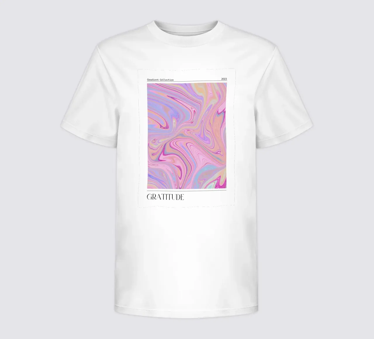 Dankbarkeit Marmor Wirbel Pastell Farbverlauf Kunstdruck Kinder T-Shirt von homdeco