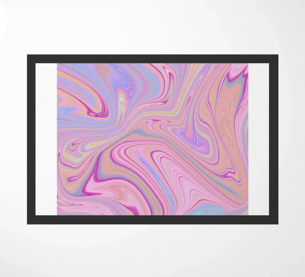 Gratitude Marble Swirl Pastel Gradient Art Print doormat by homdeco