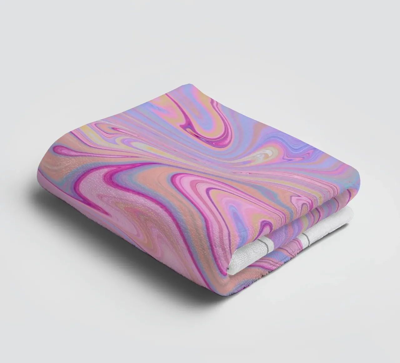 Dankbaarheid Marmer Werveling Pastel Kleurverloop Kunstdruk badhanddoek van homdeco
