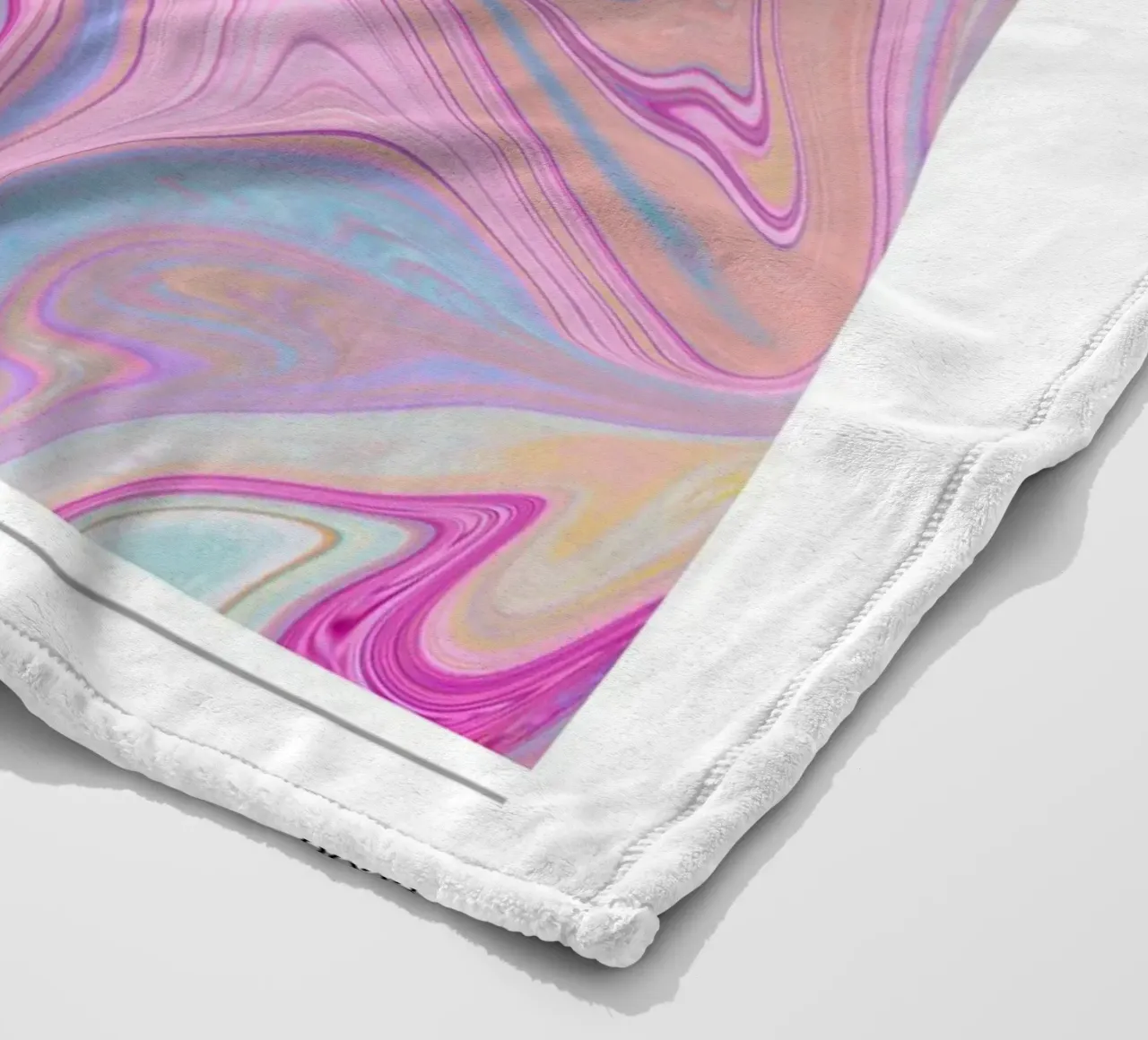 Gratitude Marble Swirl Pastel Gradient Art Print fleece blanket by homdeco