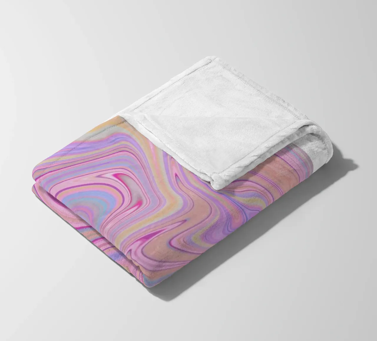 Gratitude Marble Swirl Pastel Gradient Art Print fleece blanket by homdeco