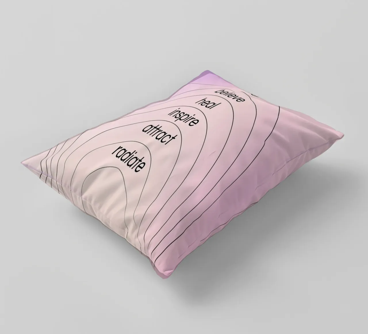 Use Your Energy For Good - Aura Gradient Print decorative cushion by homdeco