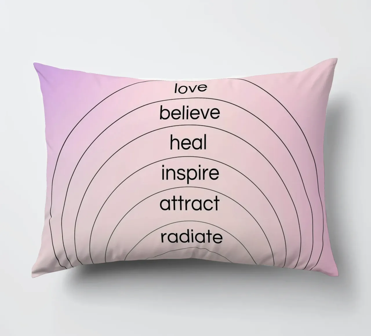 Use Your Energy For Good - Aura Gradient Print decorative cushion by homdeco