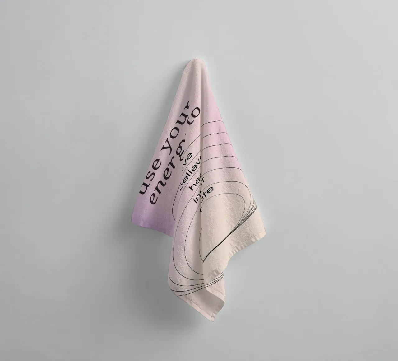 Use Your Energy For Good - Aura Gradient Print towel by homdeco