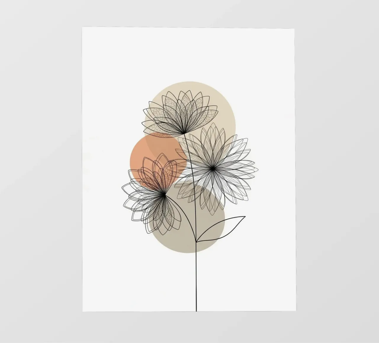 Floral bauhaus #076: Ethereal Blooms telo in pvc da Zen Design