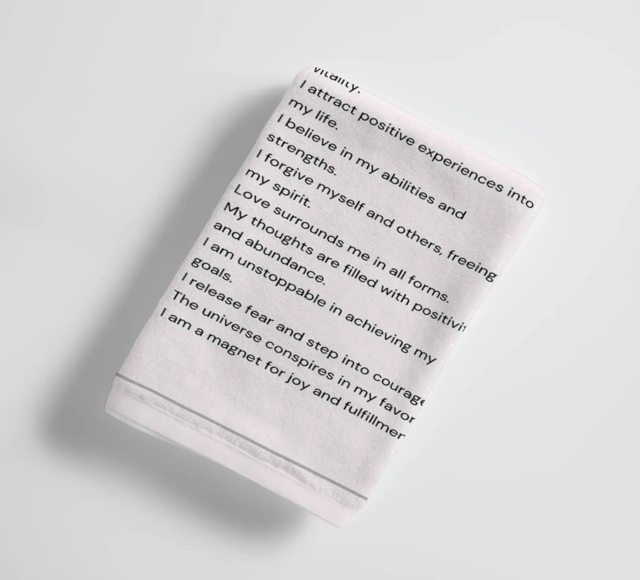 Daily Affirmations Aura Spheres Print - Manifestation Art towel by homdeco