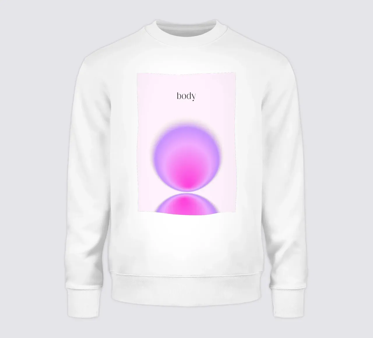 Corpo Aura Riflesso Rosa Viola Stampa Gradiente felpa da homdeco