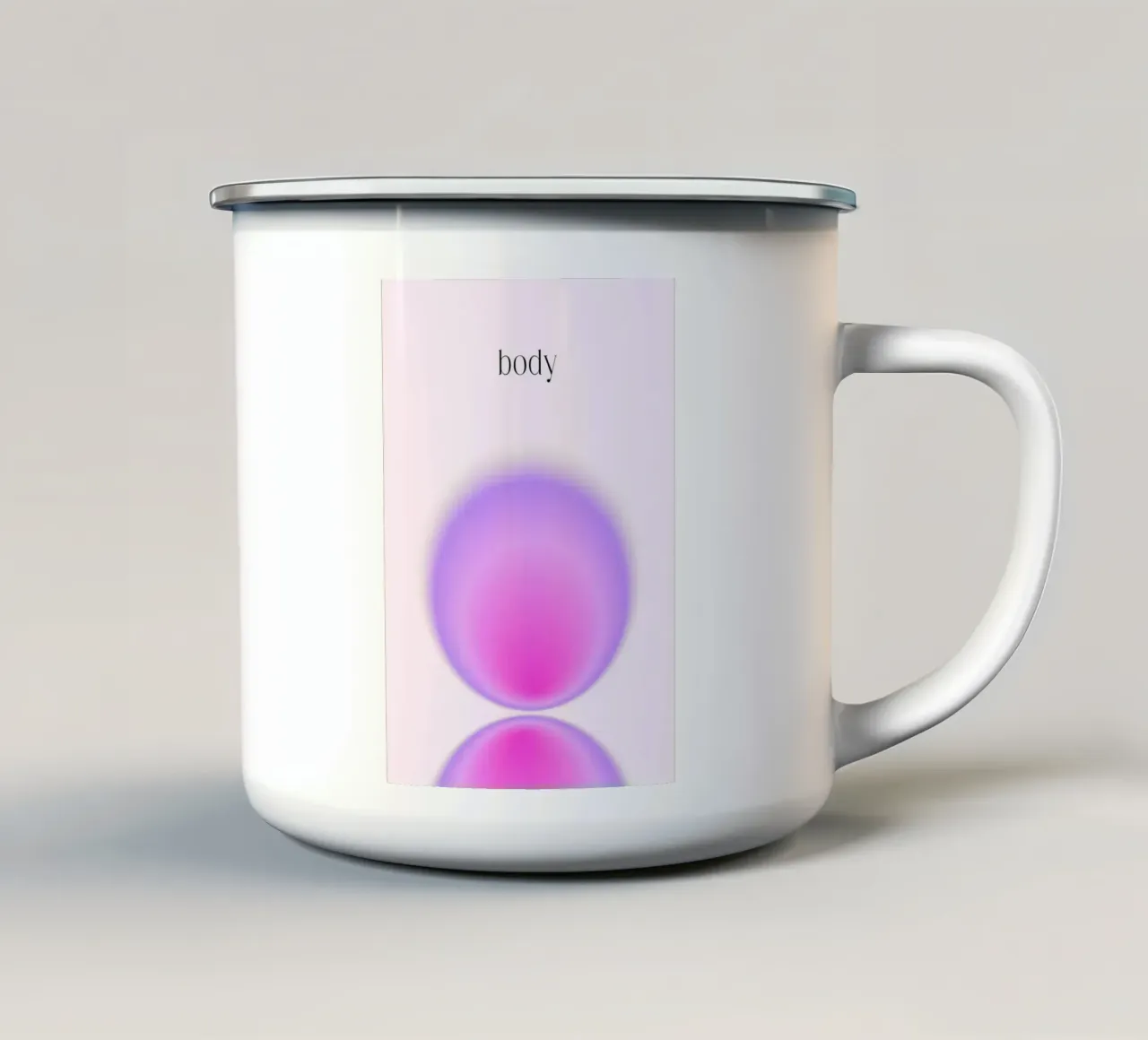 Corpo Aura Riflesso Rosa Viola Stampa Gradiente tazza in smalto da homdeco