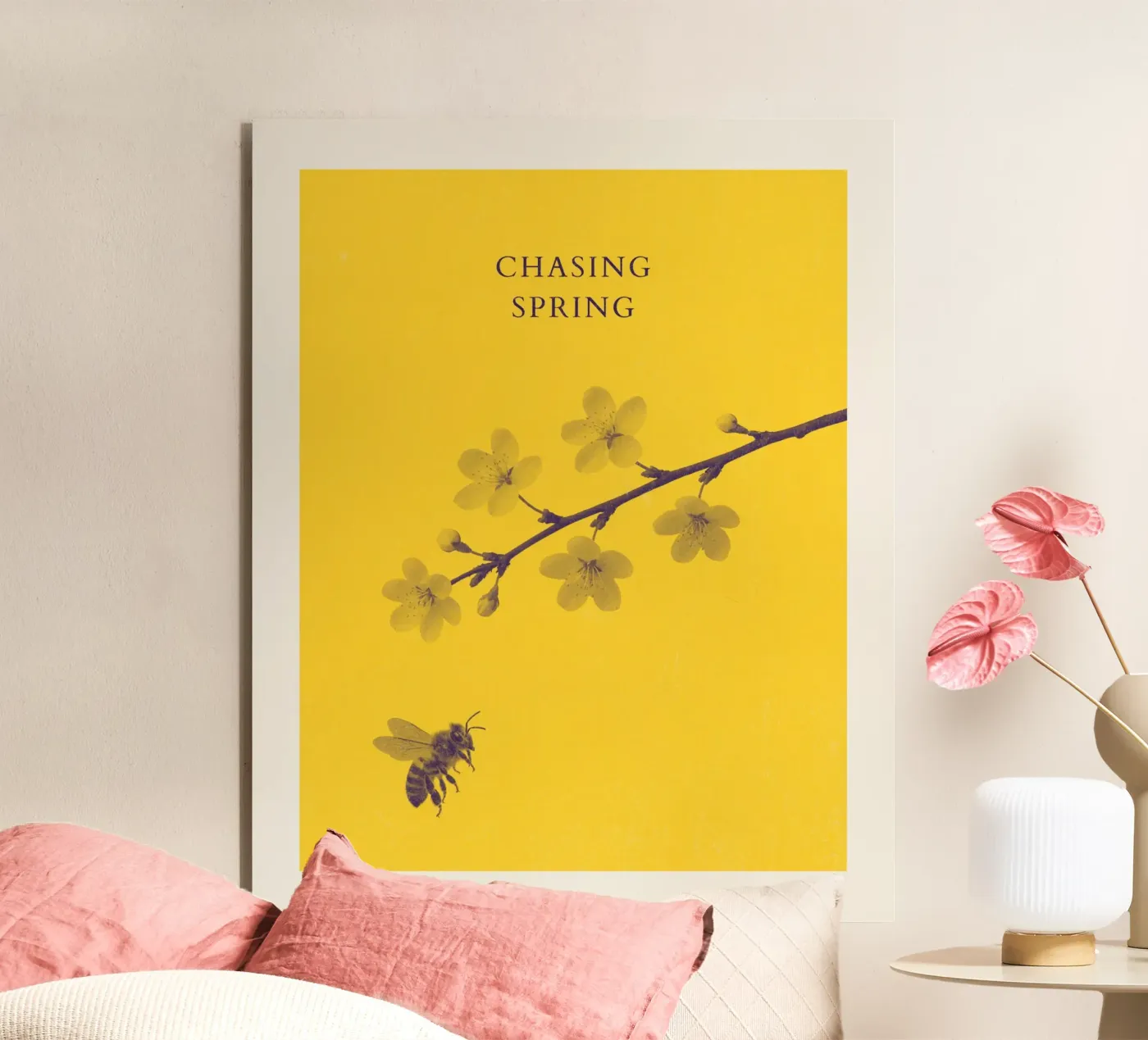 De lente achterna aluminium-dibond van Artezza