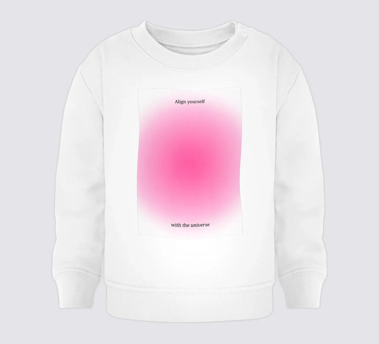 Align Yourself With Universe - Estampado Gradiente Aura Rosa sudadera de bebé de homdeco