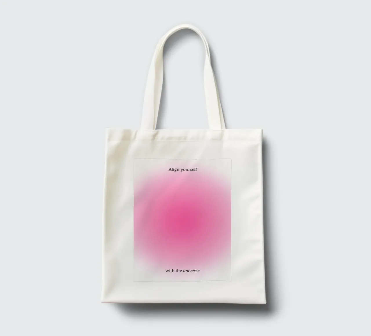 Align Yourself With Universe - Estampado Gradiente Aura Rosa tote bag de homdeco