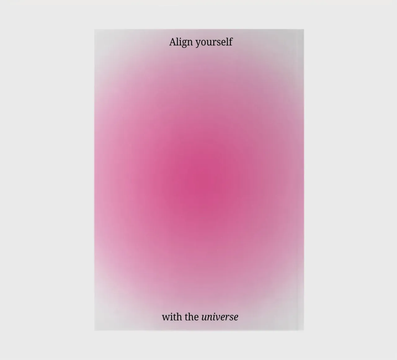 Align Yourself With Universe - Pink Aura Gradient Print notebook by homdeco