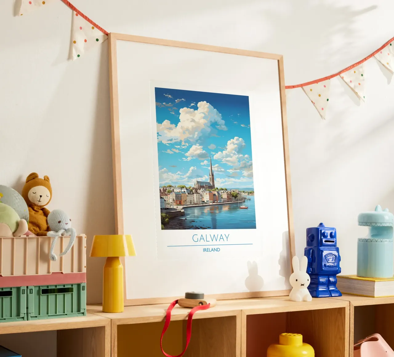 Richte dich mit dem Universum aus - Pink Aura Gradient Print Poster mit Aluminium Rahmen von homdeco