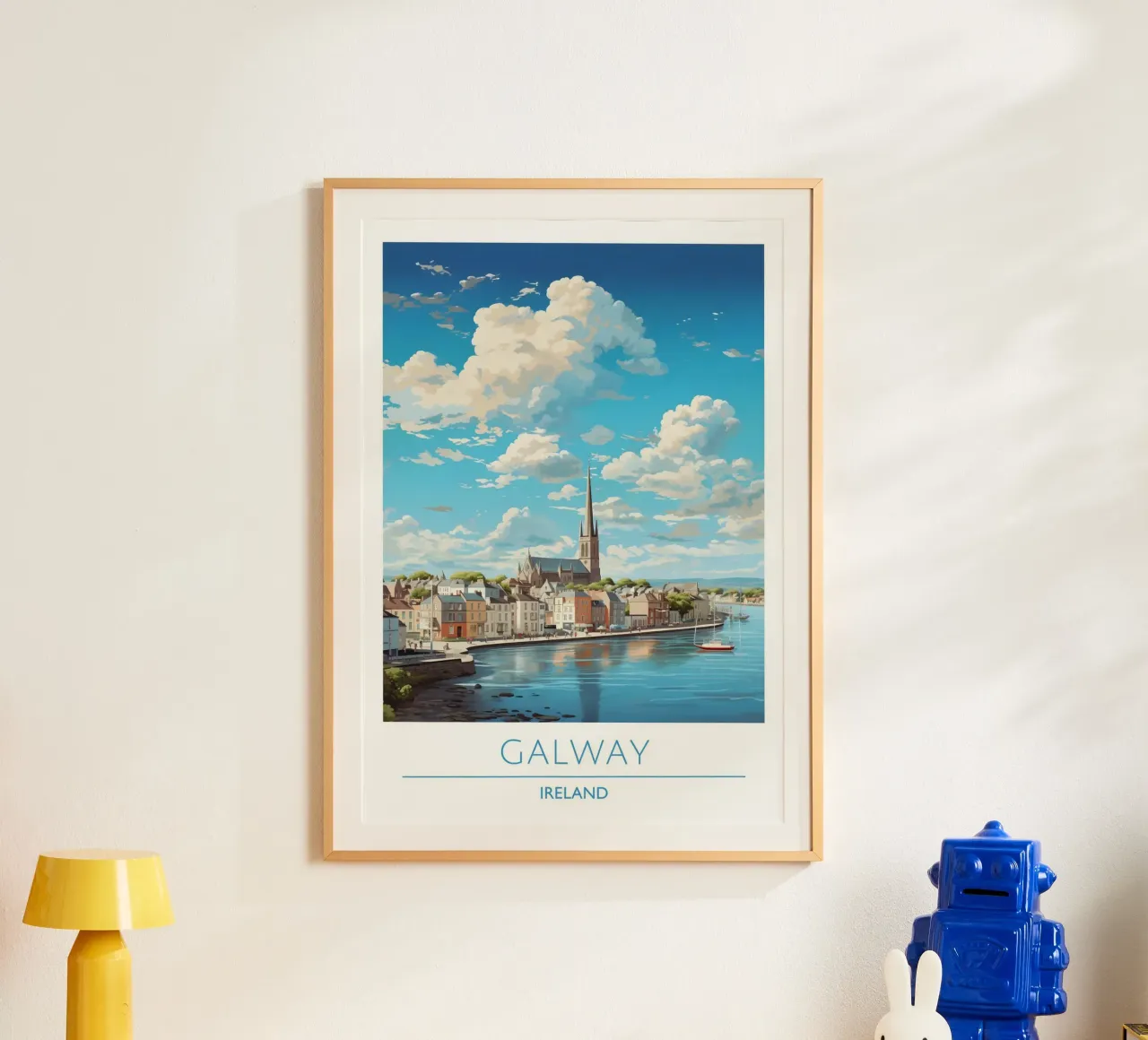 Richte dich mit dem Universum aus - Pink Aura Gradient Print Poster mit Aluminium Rahmen von homdeco