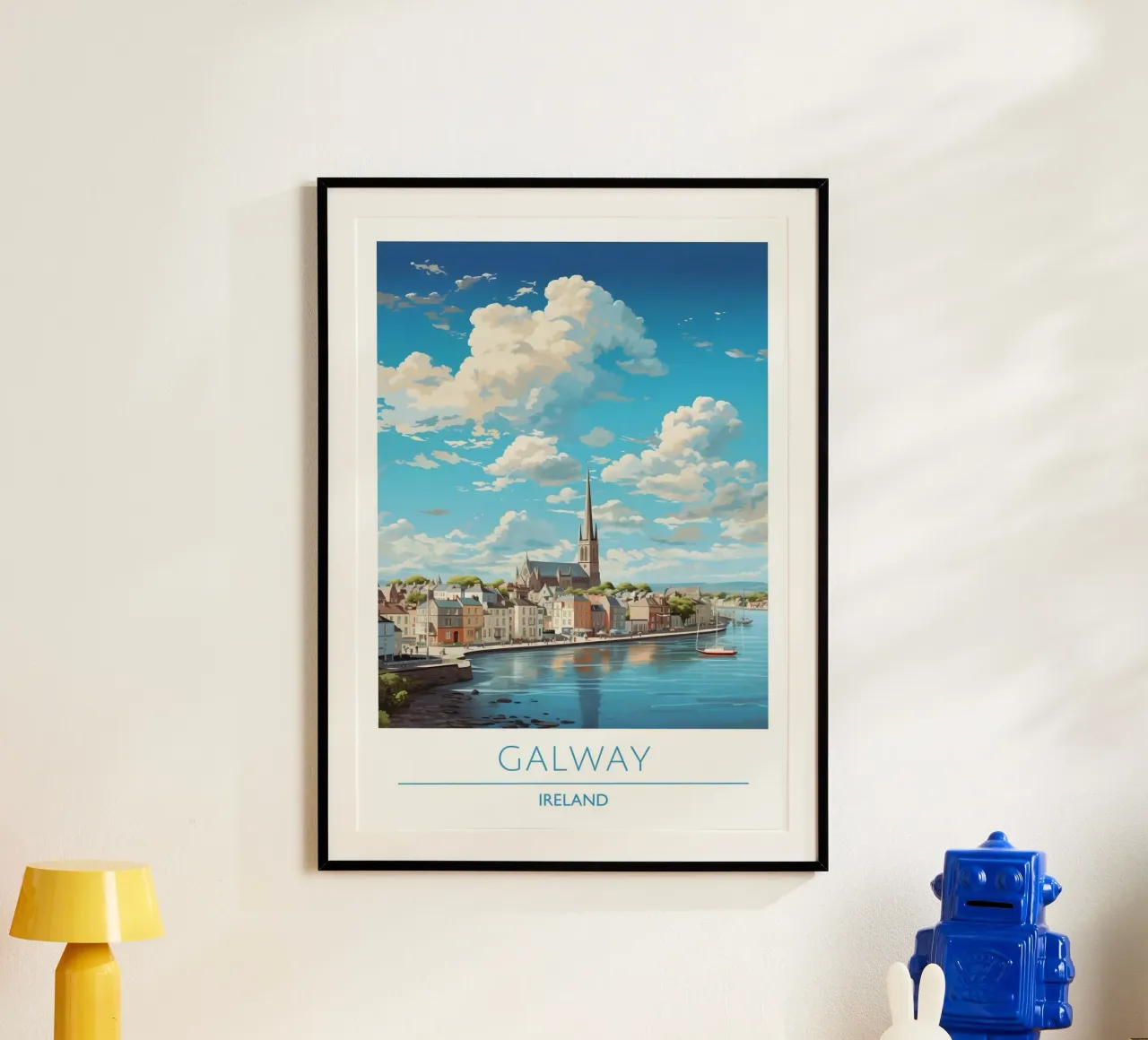 Richte dich mit dem Universum aus - Pink Aura Gradient Print Poster mit Aluminium Rahmen von homdeco