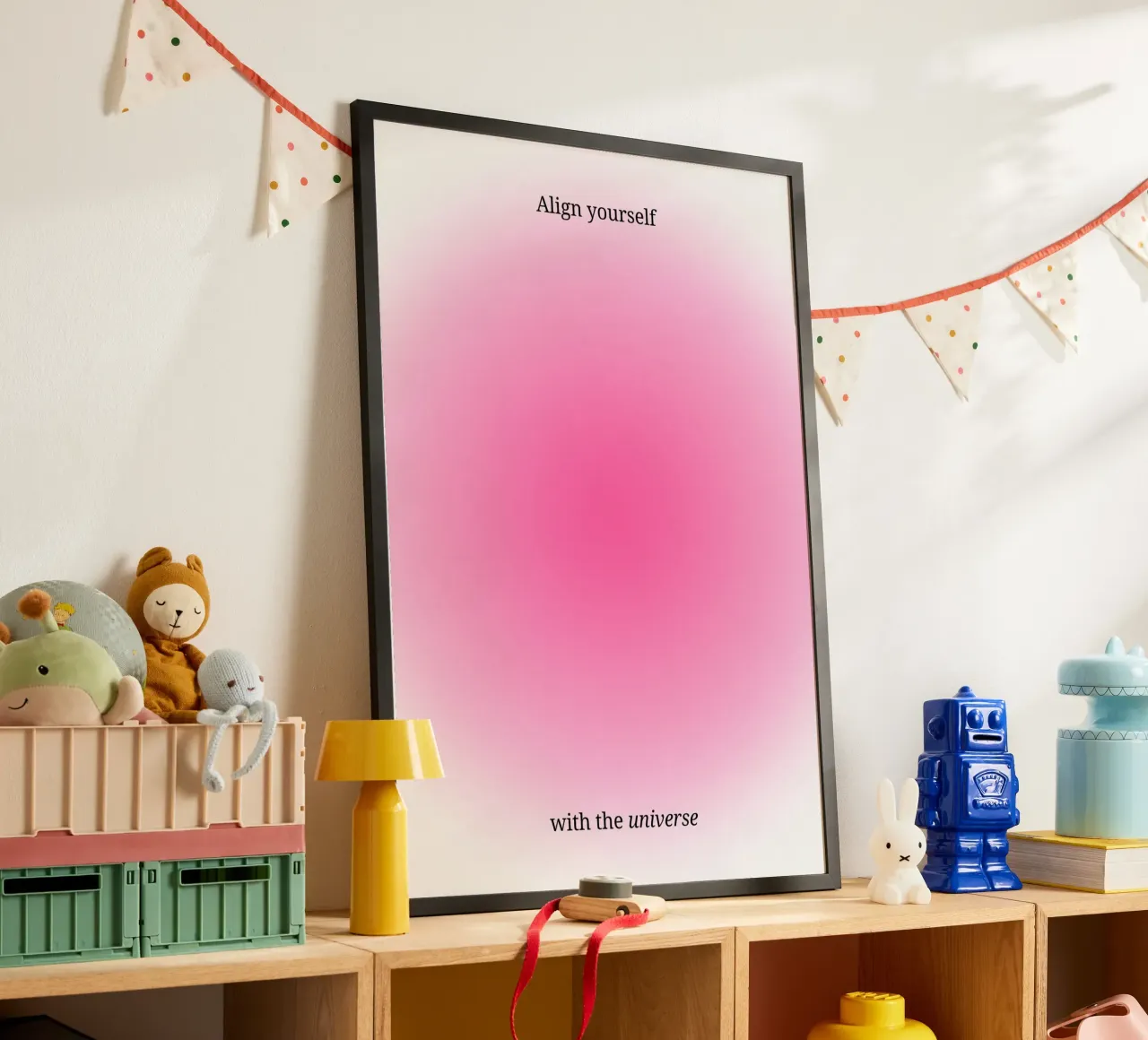 Align Yourself With Universe - Estampado Gradiente Aura Rosa hahnemühle de homdeco