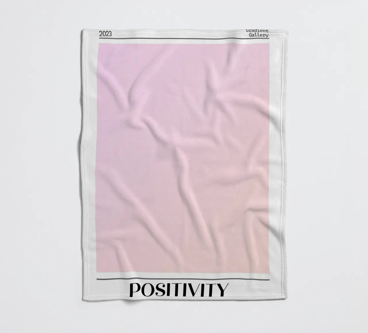 Gradient Gallery 2023 - Positivity Pink Peach Ombre Print fleece blanket by homdeco