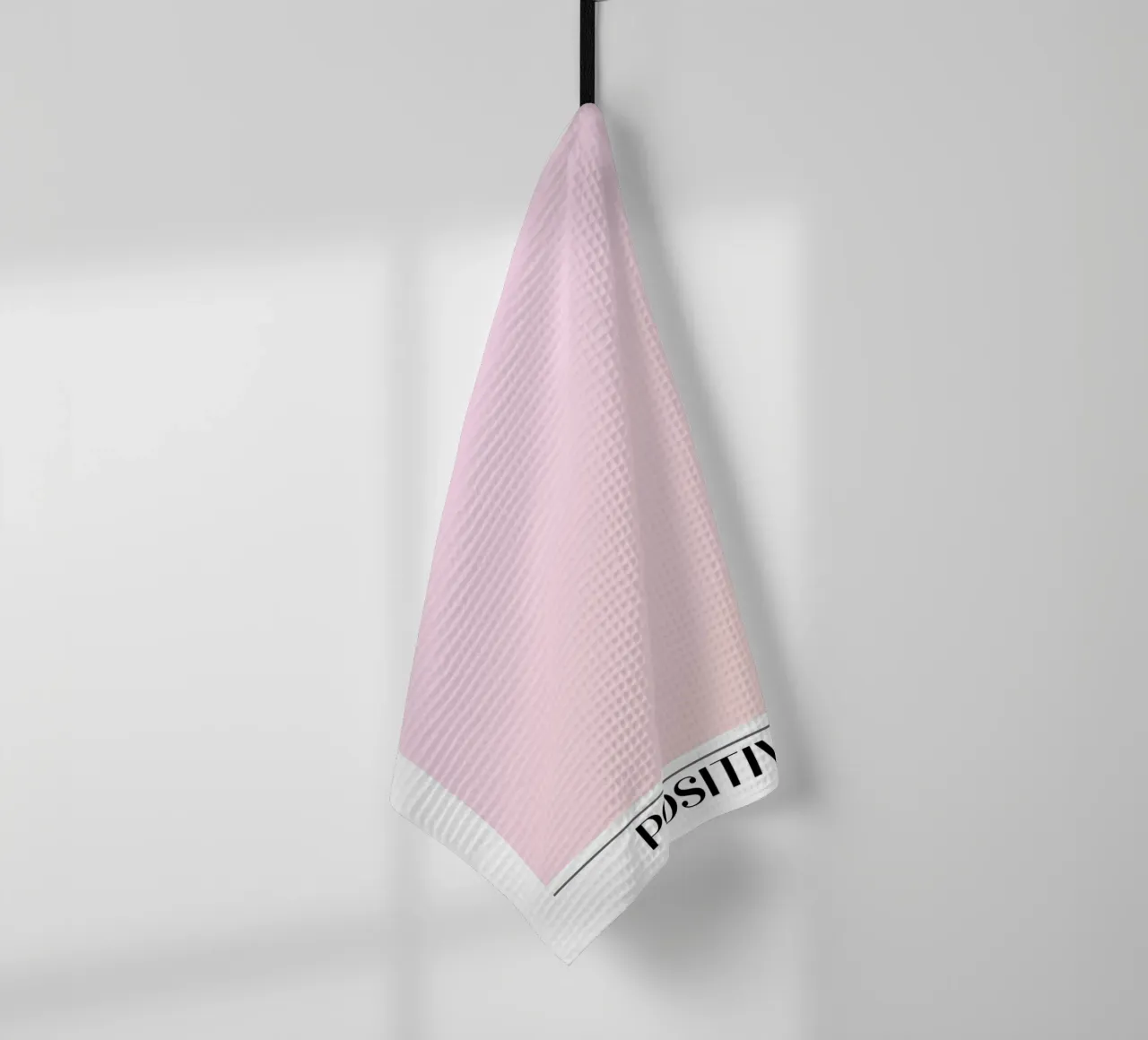 Gradient Gallery 2023 - Positivity Pink Peach Ombre Print tea towel by homdeco