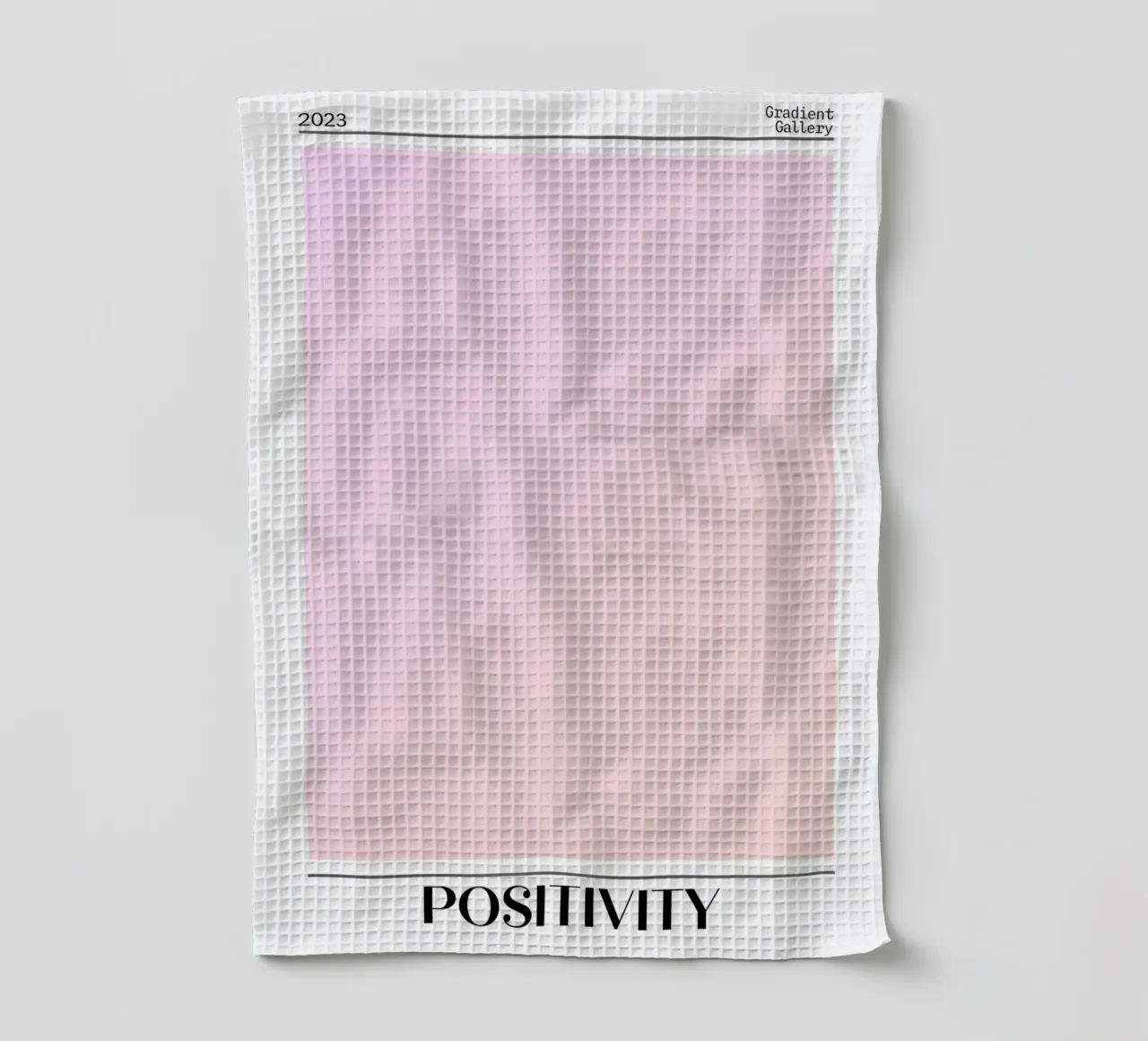 Gradient Gallery 2023 - Positivity Pink Peach Ombre Print tea towel by homdeco