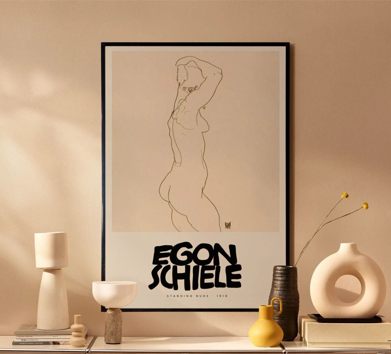 Schiele - Standing Nude III Poster von Vintage by JUNIQE