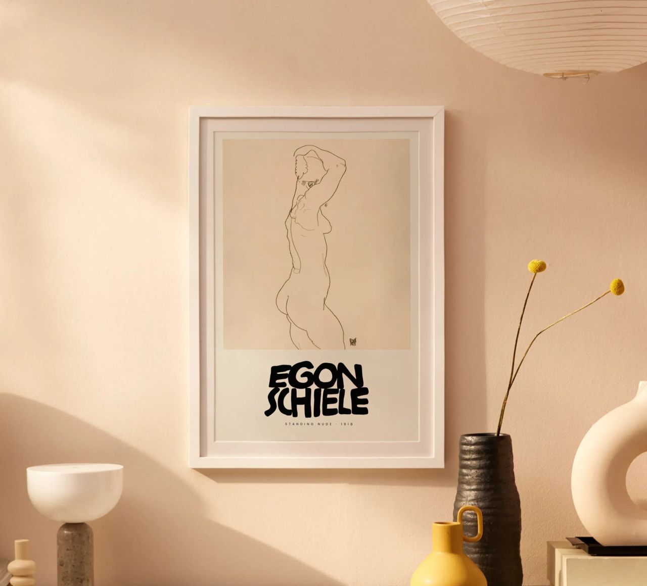 Schiele - Standing Nude III Poster von Vintage by JUNIQE