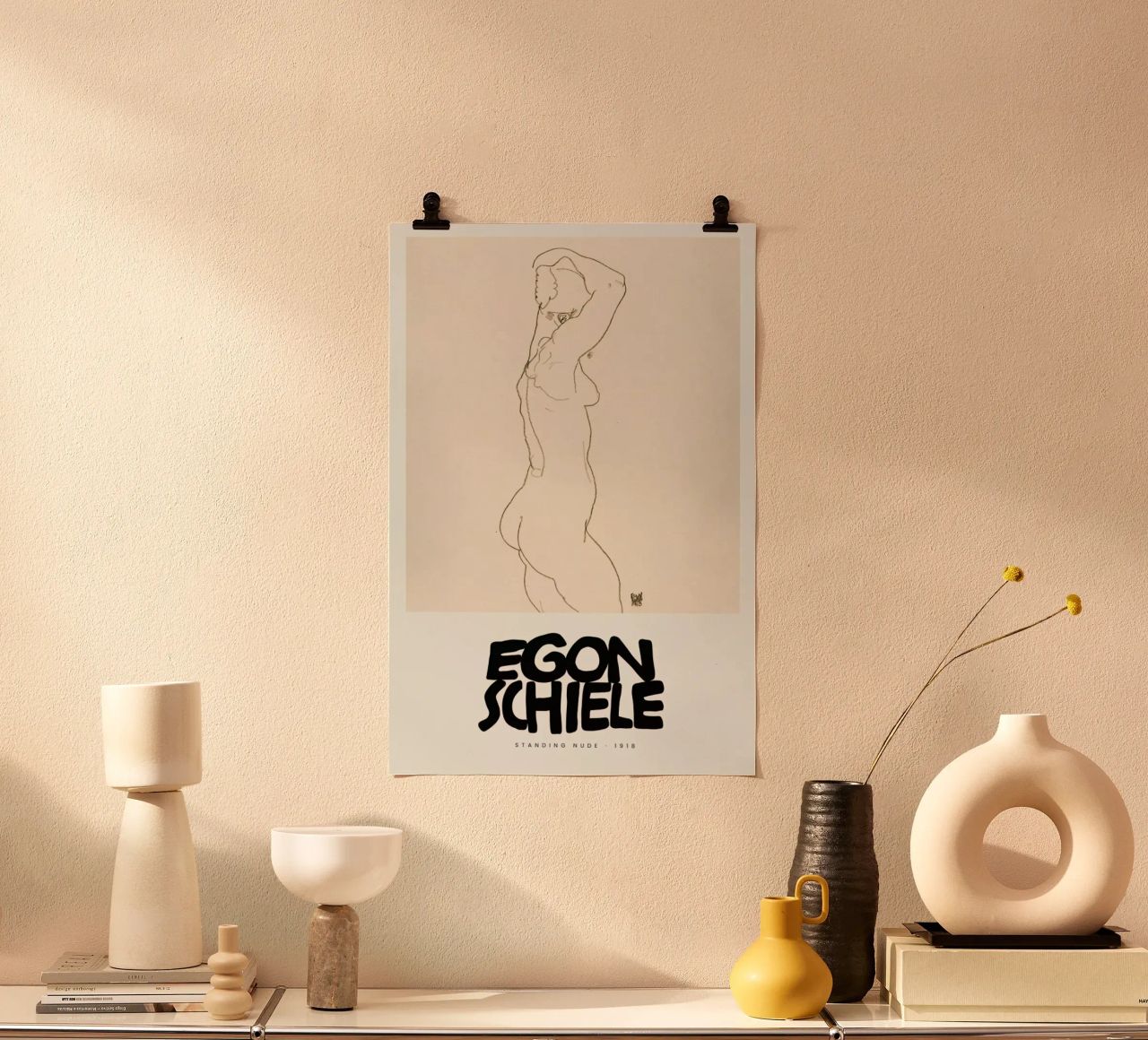 Schiele - Standing Nude III Poster von Vintage by JUNIQE
