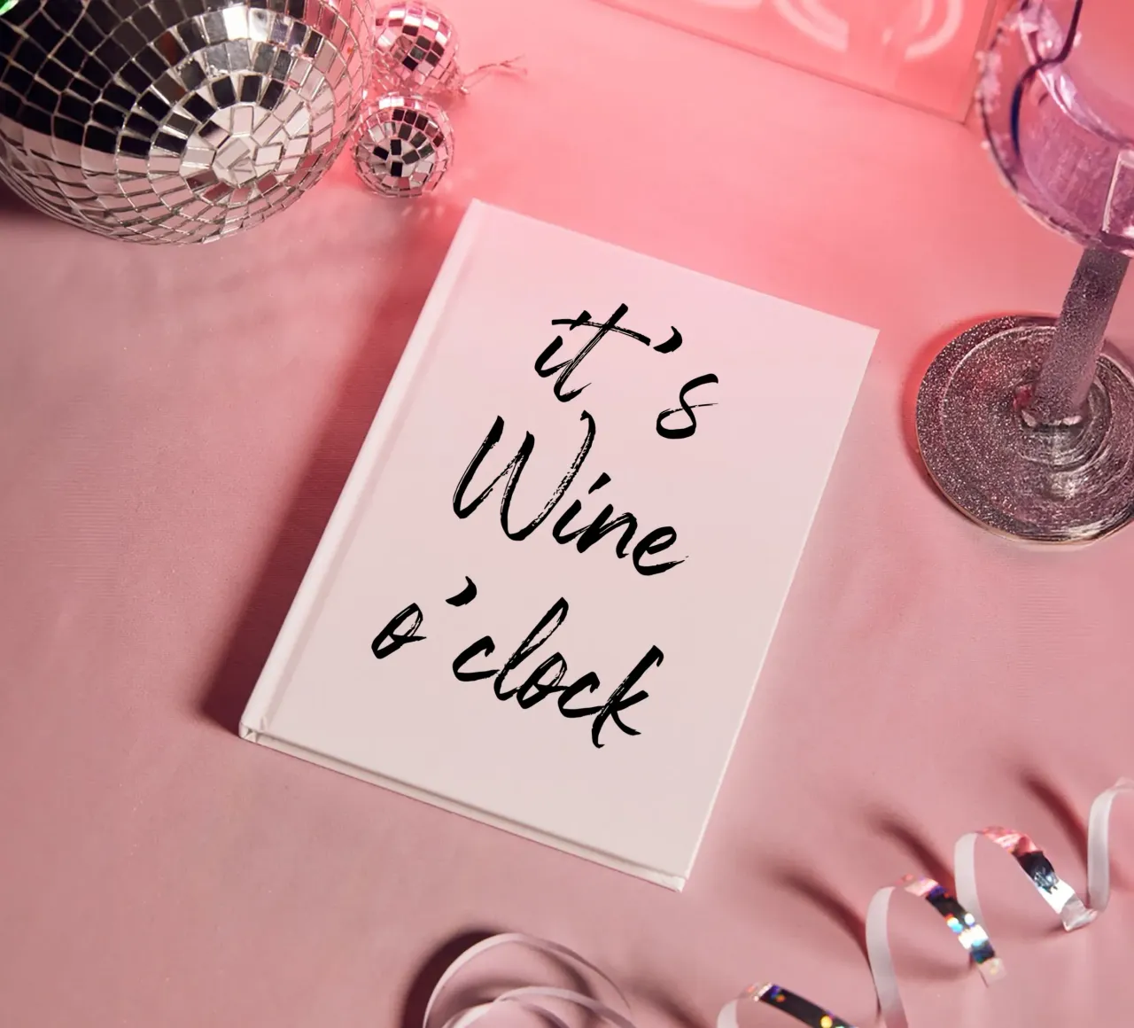 It's Wine o'clock notebook by Typo Designs