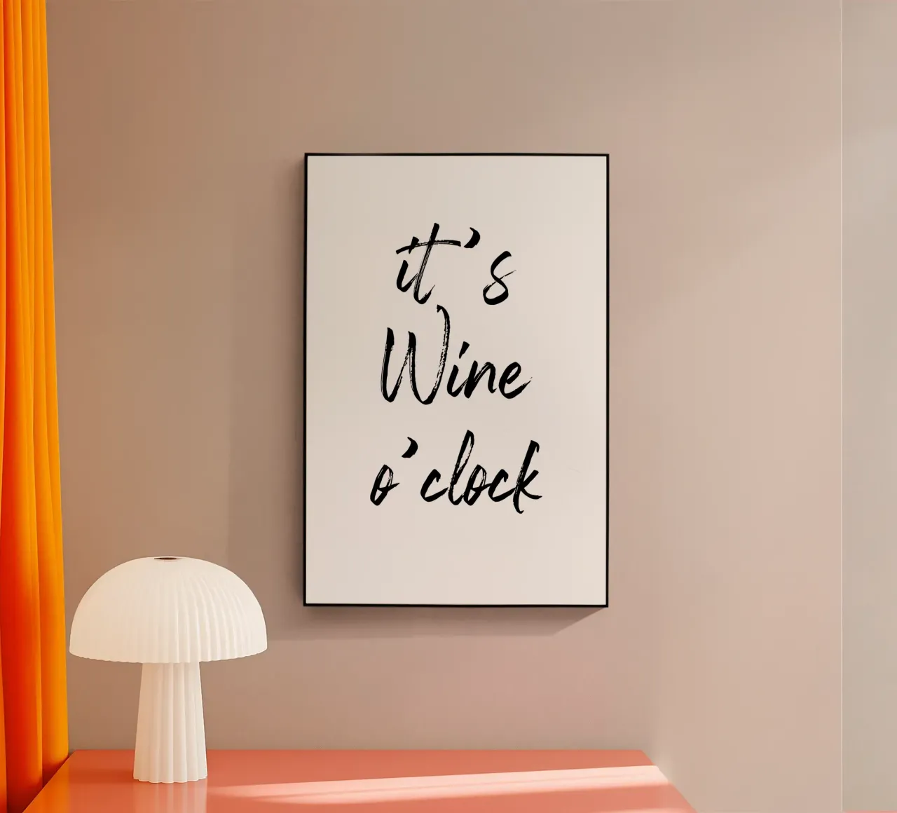 It's Wine o'clock plexiglass da Typo Designs