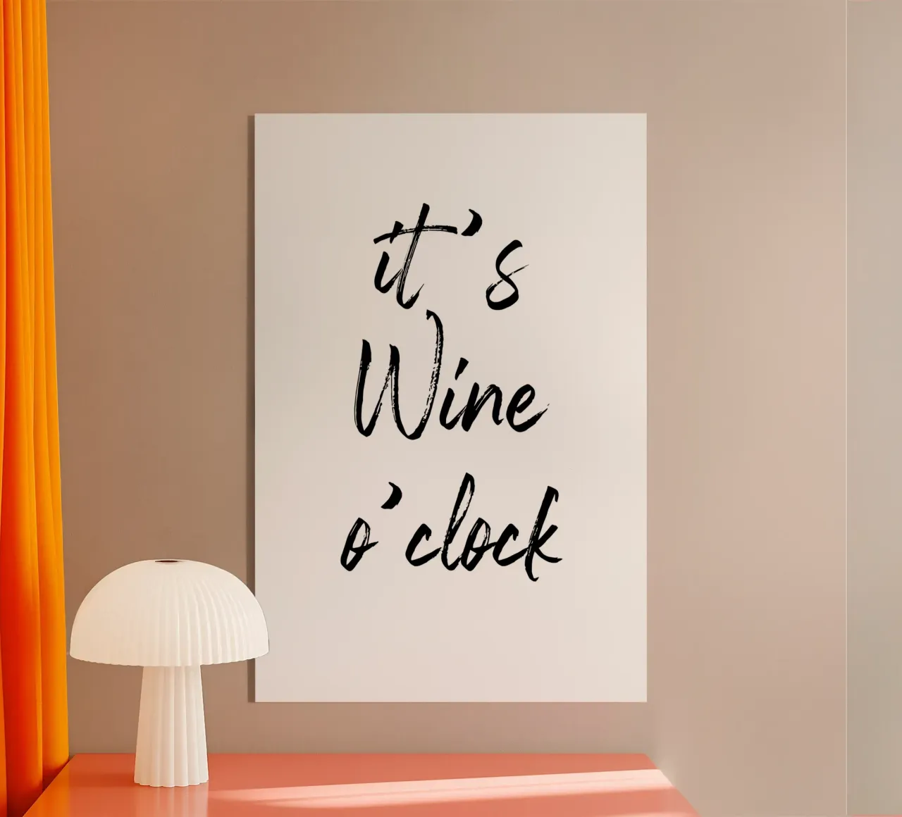 It's Wine o'clock plexiglass da Typo Designs