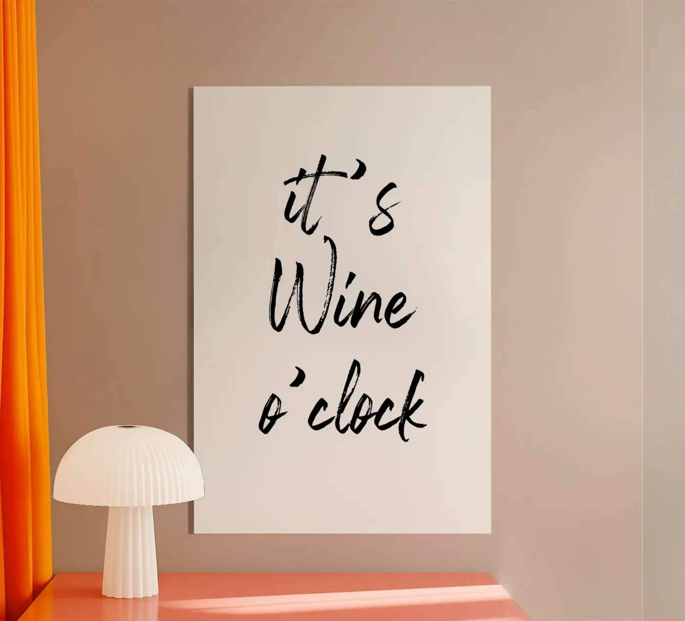 It's Wine o'clock plexiglass da Typo Designs