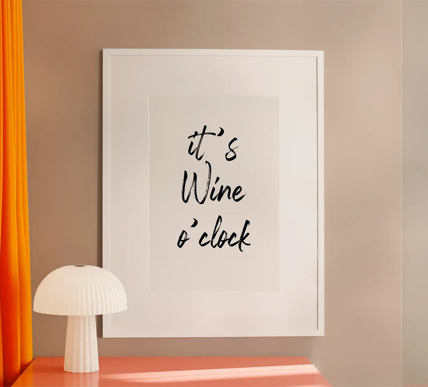 It's Wine o'clock poster da Typo Designs