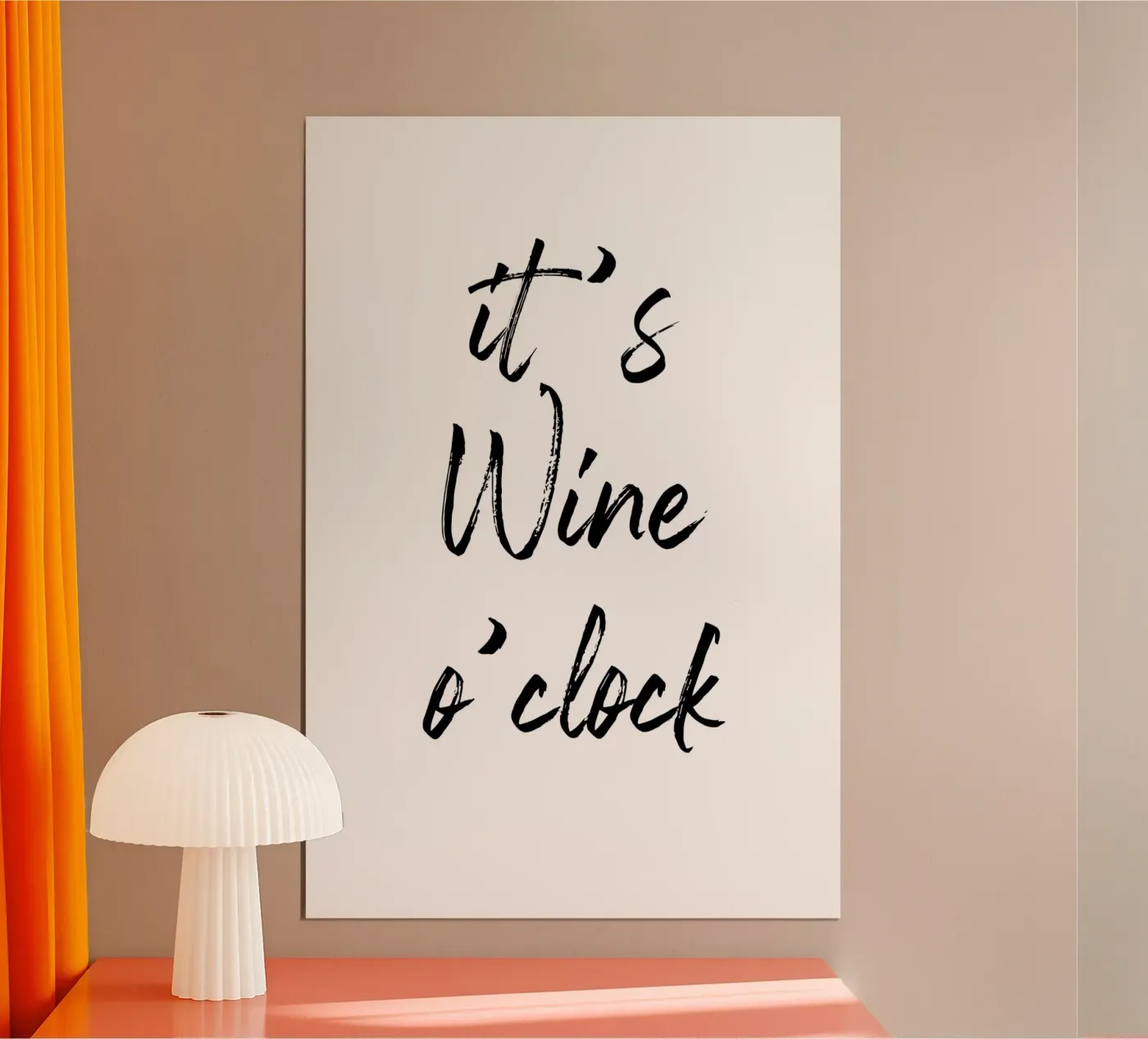 It's Wine o'clock poster da Typo Designs