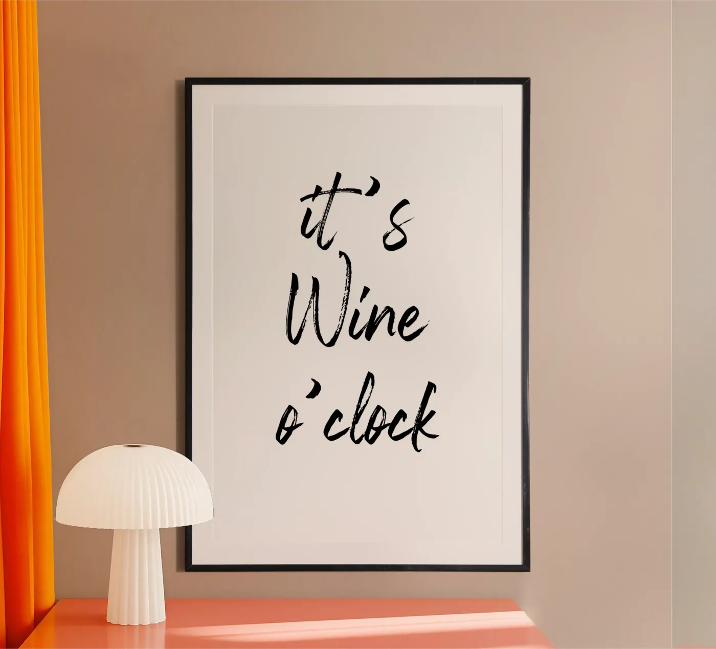 It's Wine o'clock poster da Typo Designs