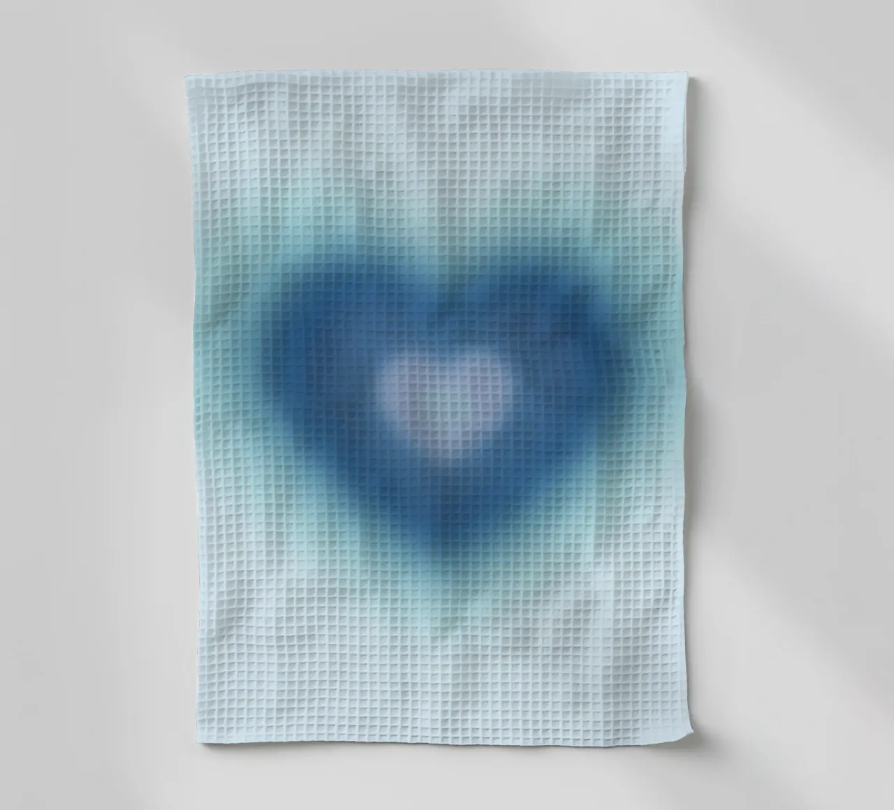 Blaues Herz Aura Gradient Liebe Kunstdruck Geschirrtuch von homdeco
