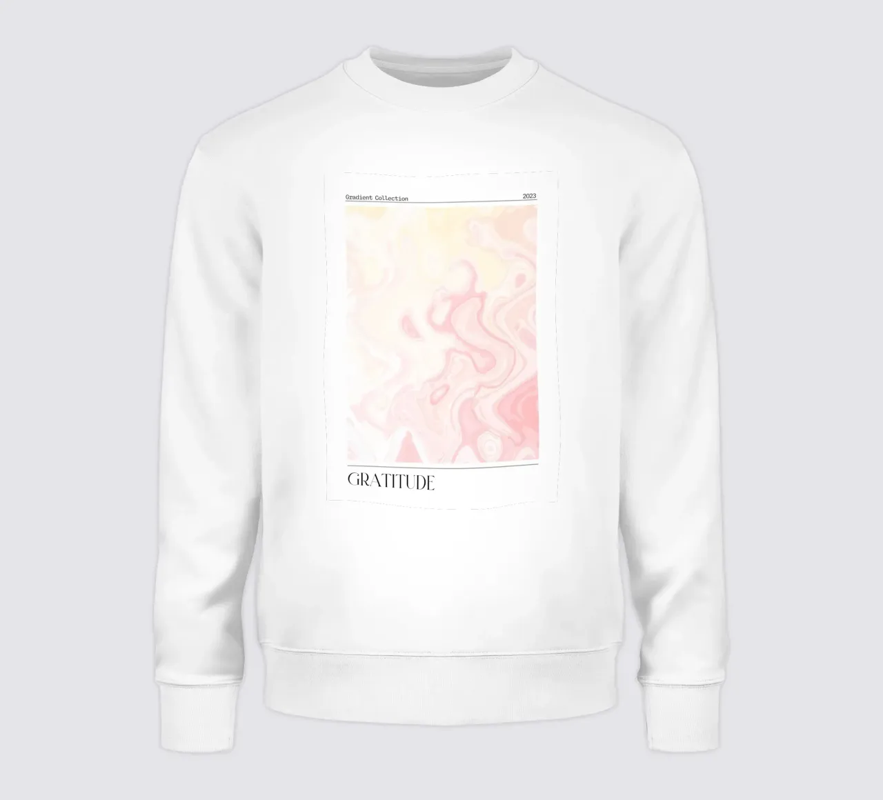 Dankbaarheid Marmer Swirl Roze Kleurverloop Kunstdruk sweatshirt van homdeco