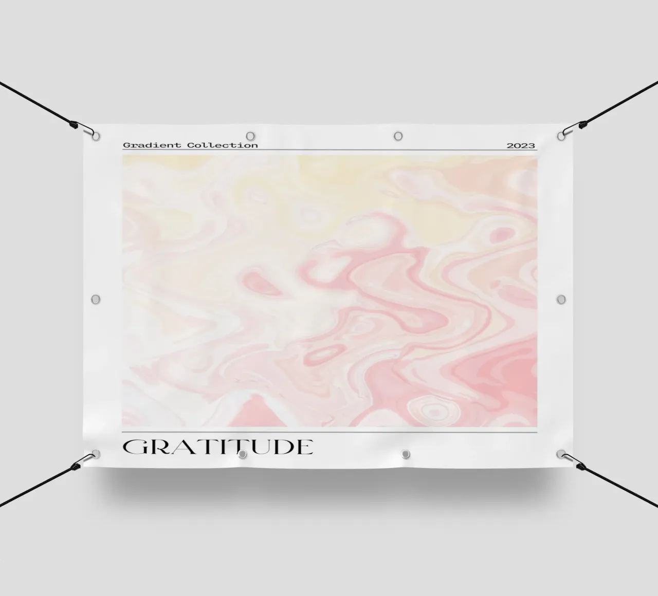 Stampa d'arte di gratitudine Marble Swirl Pink Gradient telo in pvc da homdeco