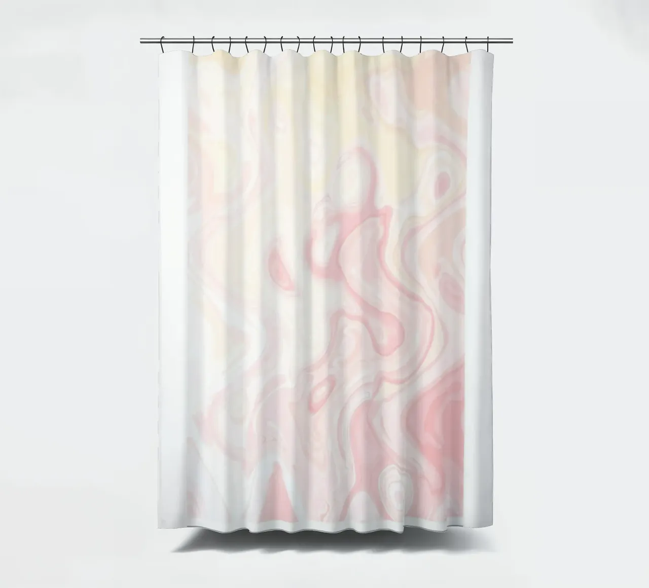 Dankbaarheid Marmer Swirl Roze Kleurverloop Kunstdruk douchegordijn van homdeco